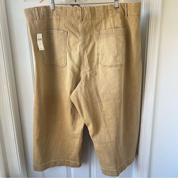 NWT Anthropologie Plus Maeve The Colette Wide Leg Crop Pants Size 26W - Picture 3 of 5